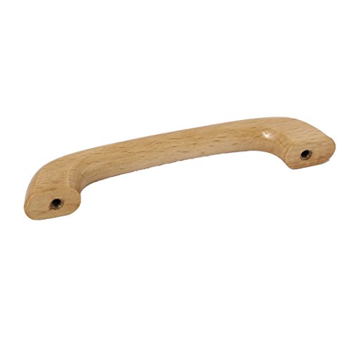 Tirador de madera para cajones y armarios, manijas beige con tornillos de 96mm, 5uds 3