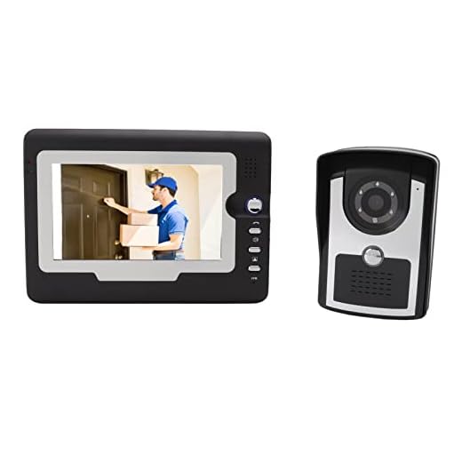 Câmera de campainha sem fio, campainha de interfone de vídeo HD inteligente, Campainha de interfone eletrônico com 12 sinos e display LCD TFT Sistema de segurança residencial(EU)