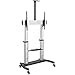 StarTech.com Mobile TV Stand - Heavy Duty TV Cart for 60-100" Display (100kg/220lb) - Height Adjustable Rolling Flat Screen Floor Standing on Wheels - Universal Television Mount w/Shelves (STNDMTV100)