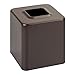 mDesign Modern Square Metal Paper Facial Tissue Box Cover Holder for Bathroom Vanity Countertops, Bedroom Dressers, Night Stands, Desks and Tables - 2 Pack - Matte Brown
