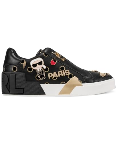 Image of Karl Lagerfeld Women's Mavise Slip on Sneaker with Pins