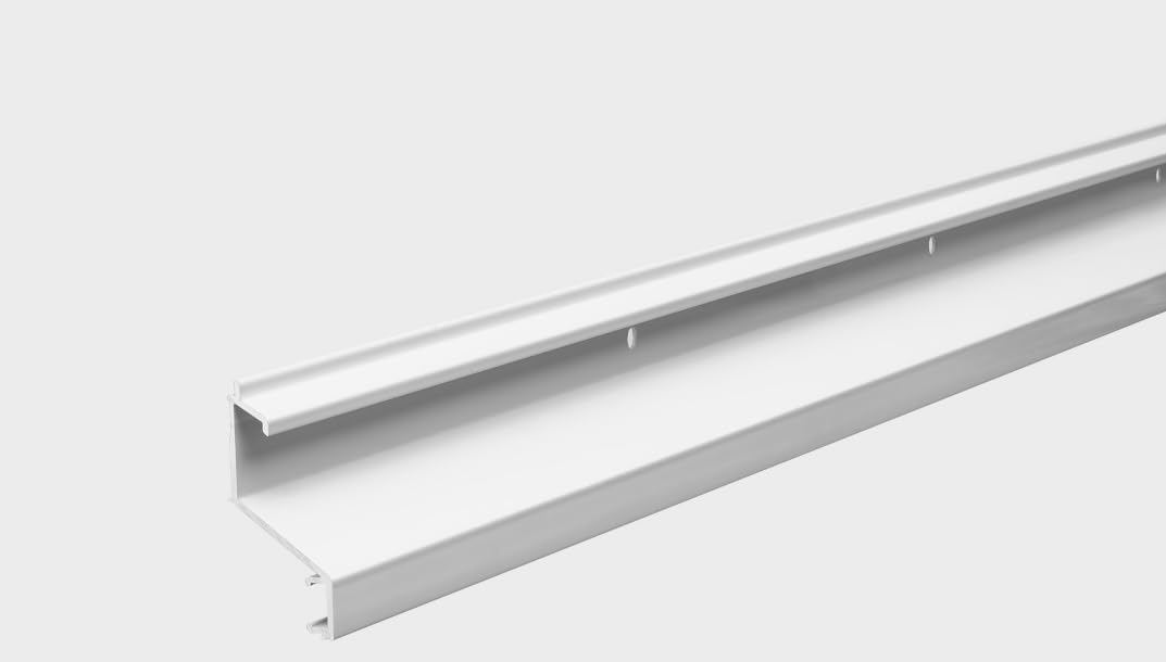 Novoviertaguas SP Light Grey 2.5 in. D x 1.10 in. W x 95 in. L Gutter Shape Aluminum Molding and Transition Trim