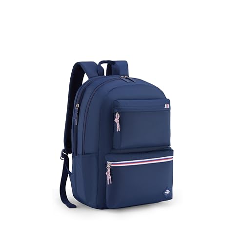 Image of American Tourister Riley | Laptop Backpack | 15.6 inch Laptop Bag | 2 Compartments + 2 Front Pockets | Unisex | Blue | 1 Year Global Warranty