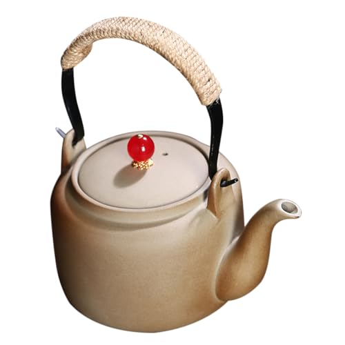 KICHOUSE Tetera de carbón moringa jarras tea pot tetera de barro tetera de infusor de tetera colador de té cafetera para estufa invernaderos hervidor de cerámica tetera de cerámica