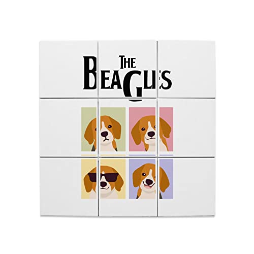 Carreaux céramique parodie Beagles 20x20cm faïence décorative animaux de compagnie