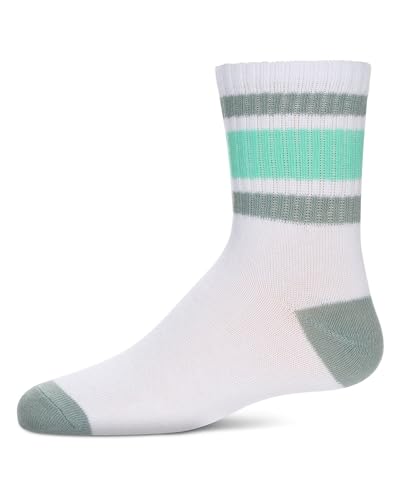 MeMoi Girls Neon Stripe Cotton-Rich Crew Sock2