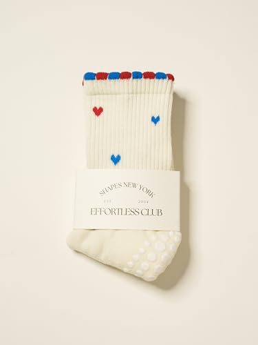 Image of Shapes Studio Half Calf Grip Socks, Cute Fruit Pilates Socks, Ruffle Socks, Non-Slip for Barre Yoga