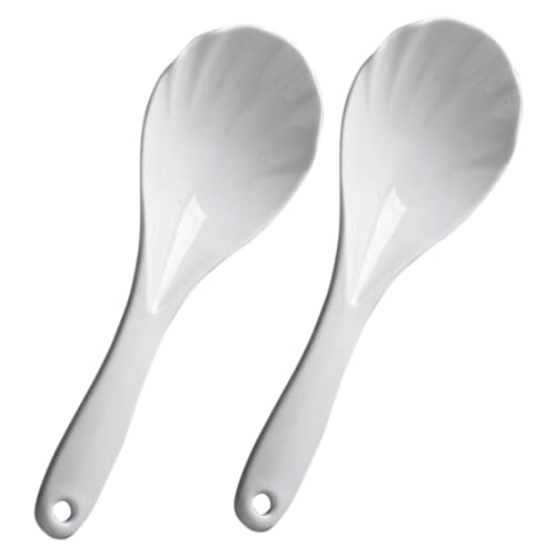 DEARMAMY 2 Stück Reislöffel aus Langlebigem Hitzebeständigem PP Antihaftbeschichtet Leicht als Küchenutensil zum Einfachen Reisservieren und Kochen Küche