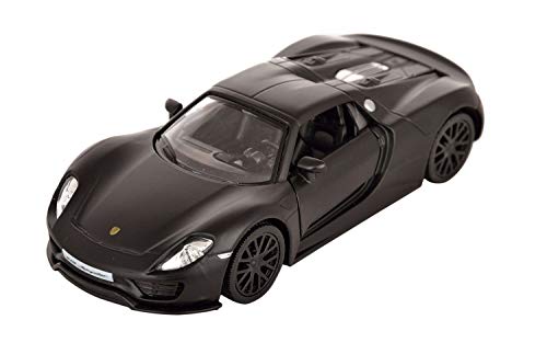 01:36 Mate Negro 918 Super Model Coche de Deportes de simulación de aleación de Tira de los Ornamentos del Coche Cover