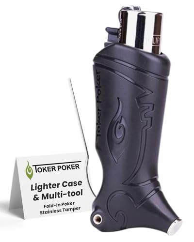 Toker Poker - Clipper Lighter Case - Black, All Inclusive Tool for Camping and Other - by Toker Poker