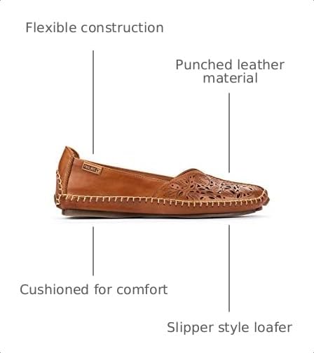 Image of PIKOLINOS Jerez 578-4976 Women's Slip-On Moccasins - Premium Calfskin Leather - Removable Cushioned Insole, Flexible Sole, Lightweight Everyday Comfort