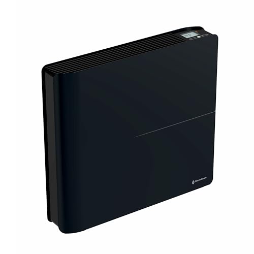 Radiateur électrique connecté 1000W double système de chauffe horizontal Noir Molia