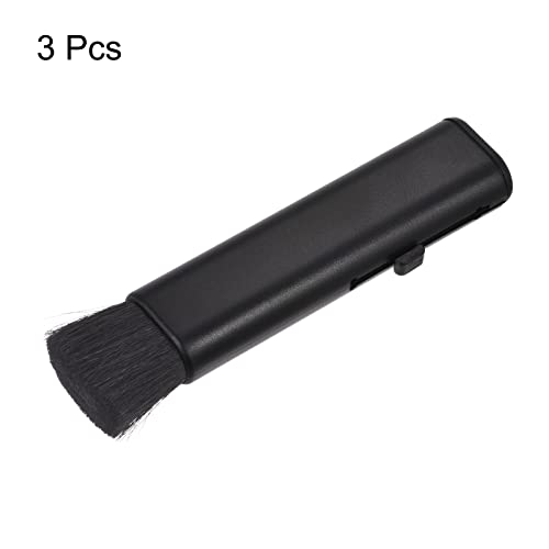 sourcing map 3 Stück Tastatur Reinigungsbürste Teleskop Fensternut für Laptop Computer Fenster Schwarz