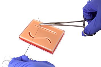 Pocket 3-Layer Suture Pad With Wounds With Clear Case For Suturing Practice Training - Suturing Kit Handmade In Brooklyn, Usa #TOP3