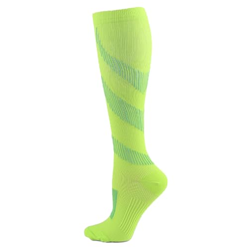 Women Gradient Compression Socks, Fashion Sports Calf Running Stockings Outdoor Lightweight Breathable Athletic Socks