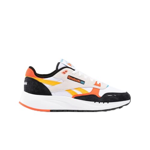 Reebok Unisex's Classic Leather 2400 Sneaker, White Black Pump Orange, 36.5...