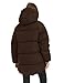 PEHMEA Women Mid-Length Puffer Hooded Jacket Winter Padded Warm Coat Thicken Outerwear Coats(Coffee-L)