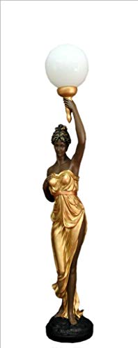 Lámpara de figuras de 154 cm Venezia color bronce y oro decorativa