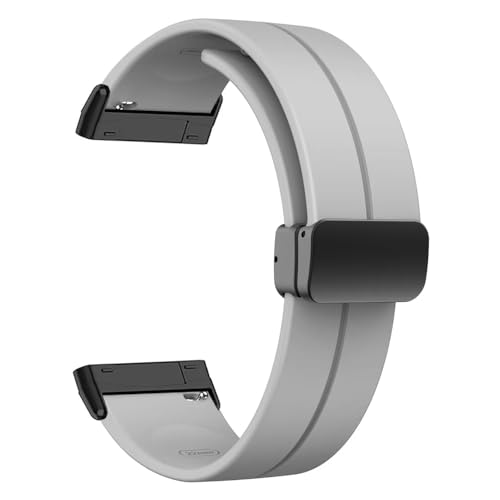Image of T TECLUSIVE Soft Silicone Strap Band with Magnetic Lock Compatible for Fitbit Versa 4 / Versa 3 / Sense 2 | Adjustable Silicone Rubber Band for Versa 4 3 Sense