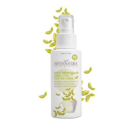 MATERNATURA - Volume Spray with Green Tea - Gives fine Hair Natural Volume - Organic, Vegan, Nickel Tested, Made in Italy