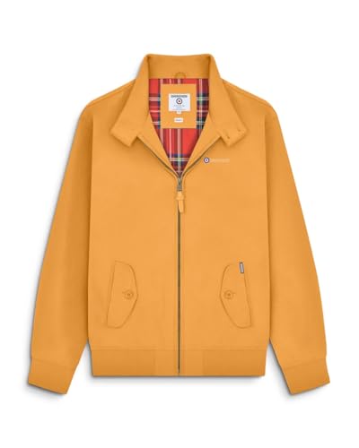 Fodera: Contrasto, Tartan. Lambretta Uomo resistente Harrington, Senape, M