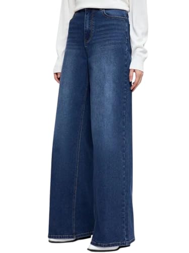 Image of KOTTY Women's High Waist Wide Leg Jeans | Relaxed Fit Comfortable Denim Pants for Women