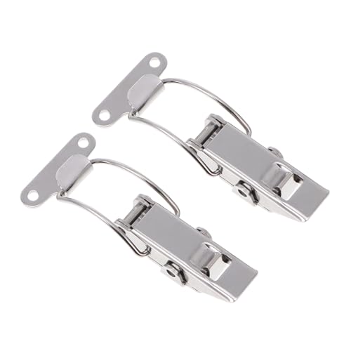 HOLIDYOYO 2Pcs Stainless Steel Toggle Latch Hasp Lock Accessory for Cabinets Cases and Mechanical Equipment Durable and Practical Design for Smooth Operation