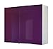 Berlenus CP8HA - Mueble alto de cocina (2 puertas, 80 cm), color berenjena brillante