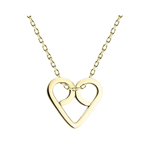Collier en Argent 925 Sofia Milani : pendentif cœur bretzel d'exception