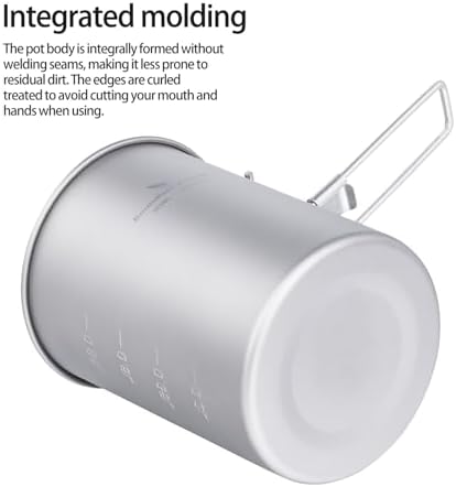 iBasingo titanium camping cup with lid - titanium camping cup