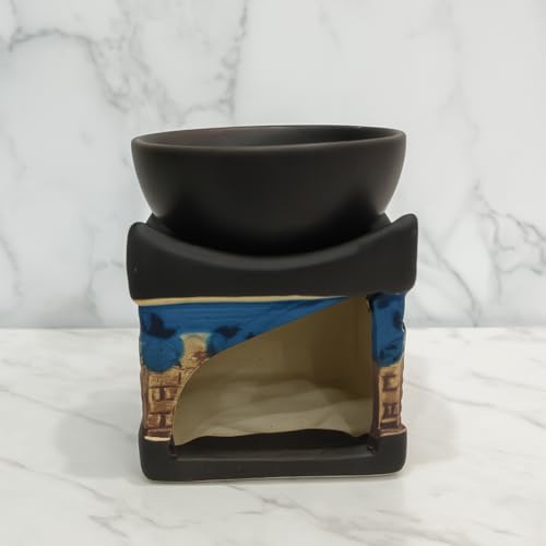 Image of Cortina Ceramic Electric Wax Melt Warmer with Silicone Dish | Fragrance Oil Burner for Scented Wax Cubes & Essential Oils | Stylish Wax Melter for Home, Bedroom, Office Dcor & Gift Use | Color 3