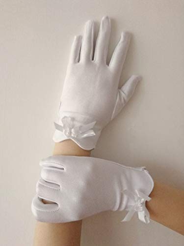 Women Costume Gloves White Dress Up Bows Gloves for Birthday Party Wedding Pageant Special Occasion Parade Banquets Magic Show Halloween Costume Accessories3