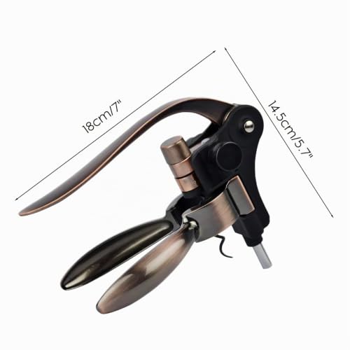 Foto von HOMCENT Weinflaschenöffner,Professioneller Korkenzieher Weinöffner, Manueller Handhebel, Korkenzieher mit Ergonomischer Hebelpumpe, Spirale, Kaninchen Stil, Korkenzieher mit Folienschneider