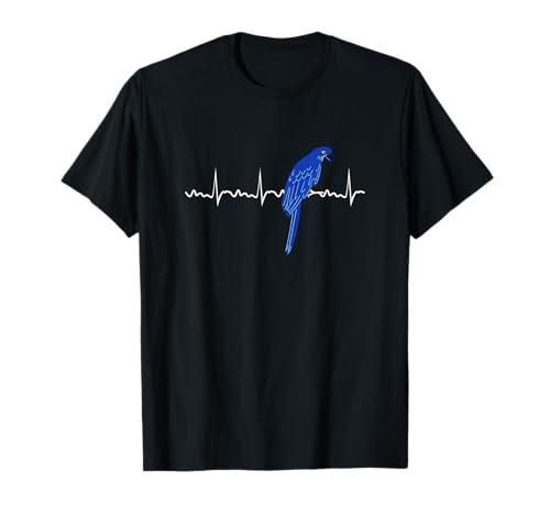 Hyacinth Macaw Heartbeat Hyacinth Macaw Parrot Bird T-Shirt
