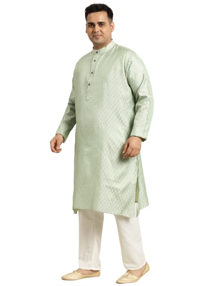 Image of SOJANYA (Since 1958, Men's Silk Blend Grey Kurta Pyjama & Silk Blend Jacket Combo