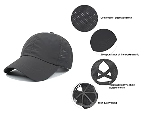 Cross Hat Womens Baseball Cap -Cross Ponytail Hat Baseball Cap Black #TOP2