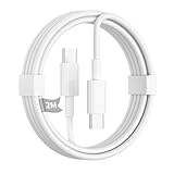 YLK 2M Cable USB C 60W Rapide pour Samsung Galaxy A56 A55 A05s A54 A53 A34 A33 A23 A16 A15 A14 A13 A12 5G, S25 S24 S23 S22 S21 S20 S25+ S25Ultra S24+ S24Ultra S23+ S23Ultra, S10 S9 S8, Note 10 9 (2M)