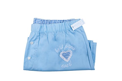 Ringelsuse Calzoncillo Tipo bóxer Short para Hombre Bordado Best Papa Ever algodón Azul Talla M