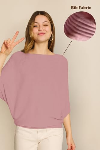 Image of Nachu Women Fashion Ribbed Batwing Sleeves Bagy Balloon Style Fit Top |Casual Regular Size fit | Winter and Party fit