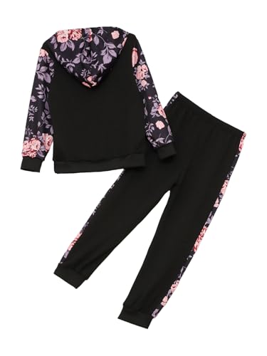 Hansber Girls Clothing Sets Kids Long Sleeve 2 Piece Outfits Workout Athletic Sports Tracksuit Sweatsuits2