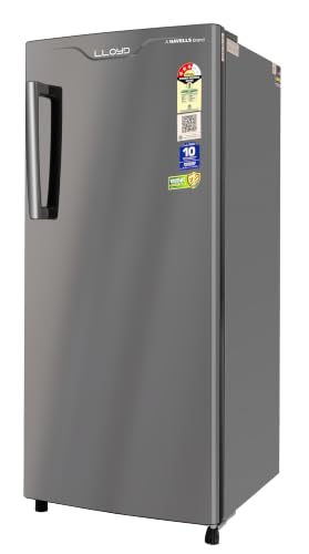 Image of Lloyd 185 L Direct Cool Single Door 3 Star Refrigerator with Fast Ice Making, Big Bottle Storage (Inox Graphite, GLDS203AIGCF)