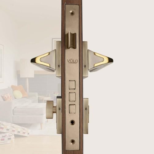 Image of Volo Luxury Series Mortise Door Lock | Bedroom Door Lock with Brass Cylinder and Brass Lock Body with Brass Keys for Home /Hotels /Office. (Model no 2245) (Bathroom Door Mortise Set)