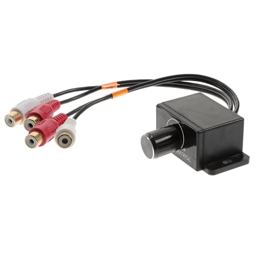 GAROZATION Car Stereo Remote Level Control Knob Volume Connector for Amplifiers Speakers Convenient Drive-Friendly Design Compatible with Dcv Systems