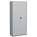 Produktbild Flügeltürenschrank Aktenschrank Büroschrank Stahl 180x80x38 cm Hellgrau Metallschrank - Lagerschränke 2 Türen Stahl