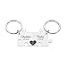 Glooraca Porte-clés personnalisé personnalisé pour couple avec nom personnalisé et date pour amis, petit ami, petite amie, couple longue distance, 5 #, S