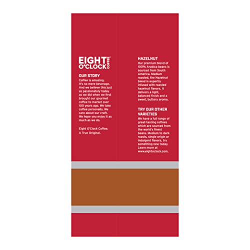 Eight O'clock Coffee Hazelnut, Medium Roast Whole Bean Coffee, 30 Ounce (Pack Of 1), Buttery, Smooth & Nutty, 100% Arabica #TOP1
