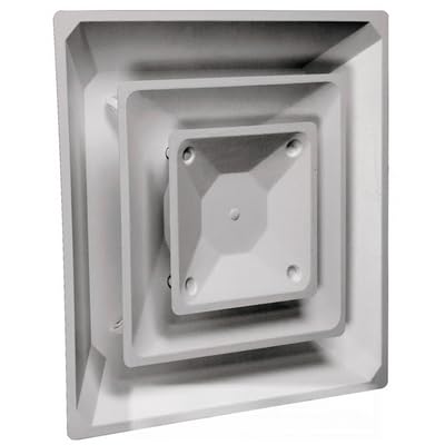 Exact FIT for Eger EA312B-SP AIR Diffuser, 4WAY (12" Neck, Black, 24" SQ) - Replacement Part BY MAVRIK