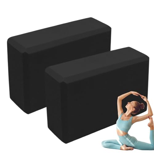 Bloques de espuma de pilates, Yoga Balance Blocks Set, EVA Anti Slip 2 piezas Split Design 23 cm Stretch Support Block for Hot Yoga Gym Meditation Training, Fitness Prop for Beginners Advanced