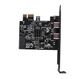 Alide Karta rozszerzeń USB 3.2 PCI Express 2 porty USBC, karta PCIE USB-C PCI-Express do komputerów stacjonarnych z obsługą systemów 7 10 11LINUX