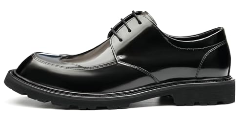Santimon Mens Patent Leather Oxfords Formal Dress Shpes - Fashion Comfortable Wingtip Brogue Prom Suit Shoes for Tuxedo Wedding Business Causal2